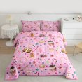 thumbnail image 2 of Homewish Cute Gingerbread Man Queen Comforter Set, Yummy Christmas Cake Bedding Sets, Cartoon Polkadots Reversible Bedding Comforter Set, Breathable Home Decor, 3pcs, 2 of 8