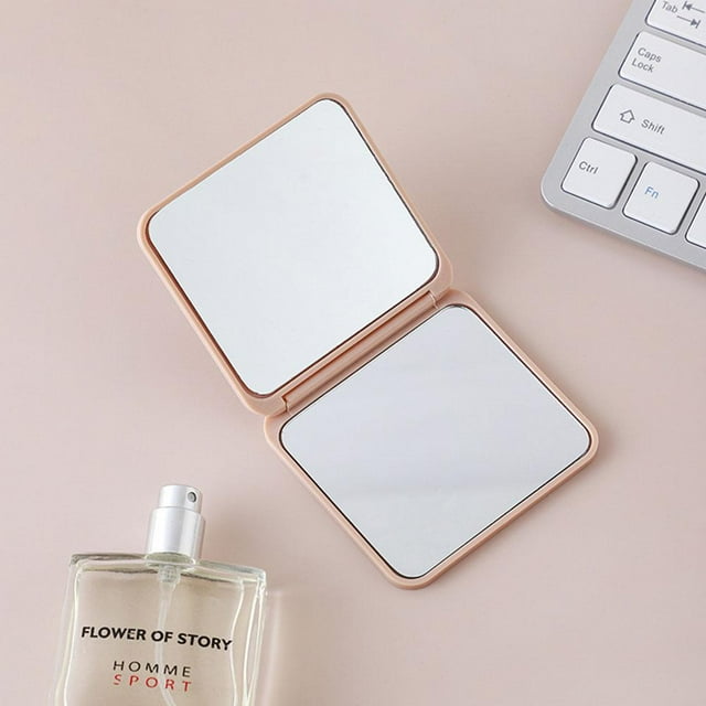 Mini Square Makeup Mirror Portable Double-sided Foldable Mirror Small Gift W2