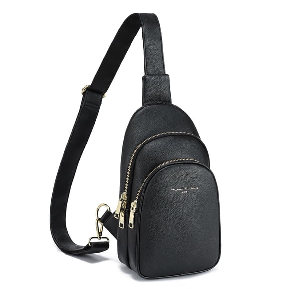 Bolso bandolera INICAT de piel, bolso de pecho, negro