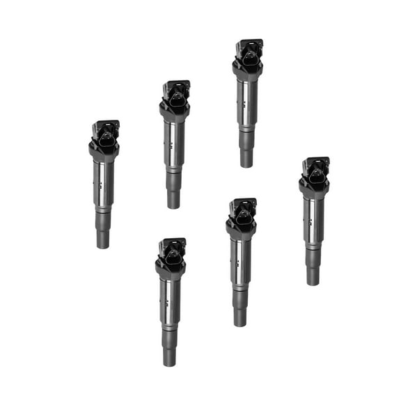 Set of 6 Ignition Coils Compatible with 2013 BMW X5 4.4L V8 4395cc 268ci; M; Turbocharged; GAS; DOHC Replacement for 12138657273
