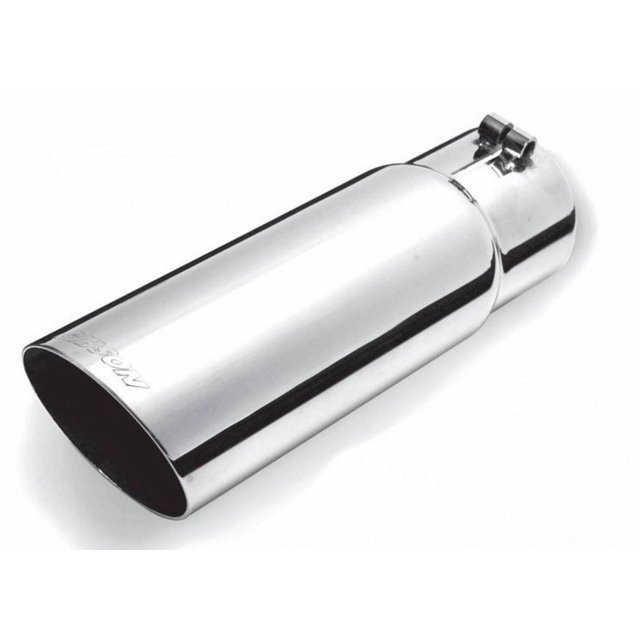 Gibson Exhaust Exhaust Tail Pipe Tip 500372 2-3/4 Inch Inlet; 3-1/2 Inch Outlet; Stainless Steel; Round; Angled Cut; 12 Inch Length