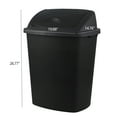 thumbnail image 4 of Xowine 18 Gallon Plastic Trash Can Swing Top Lid, Set of 4 Swing Lid Garbage Bins for Kitchen, Black, 4 of 9