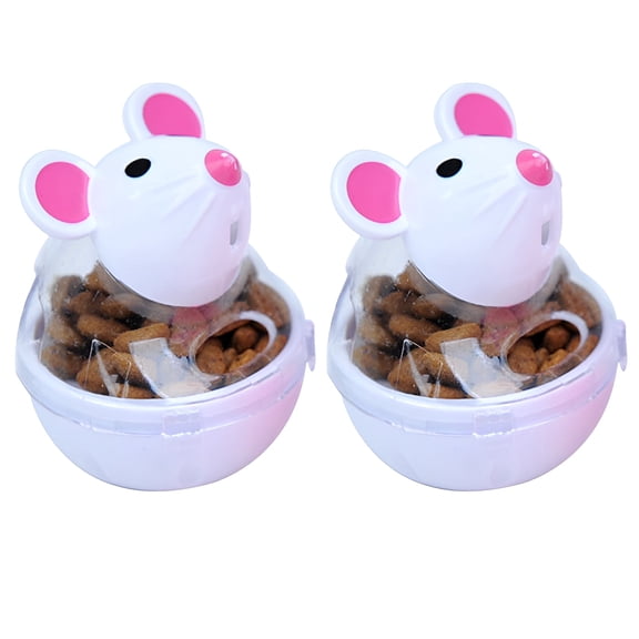 BESTSKY 2026 New 2Pcs Interactive Cat Toy,Mouse Head Appearance Kitten Toys,Stimulate Cat Hunting Instinct Interactive Cat Toys for Indoor Cats,White