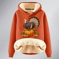 thumbnail image 3 of Women's Thanksgiving Turkey Print And Warm And Comfortable Hoodie Women Hoodie Zipper Zip up Hoodie for Women Hoodies Female Extra Long Womens Hoodie Long Sweatshirt Jacket Knitted Sweatshirt Knitted, 3 of 3