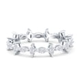 thumbnail image 2 of Full Eternity Marquise Band CZ ring 925 Sterling Silver Size 5, 2 of 5
