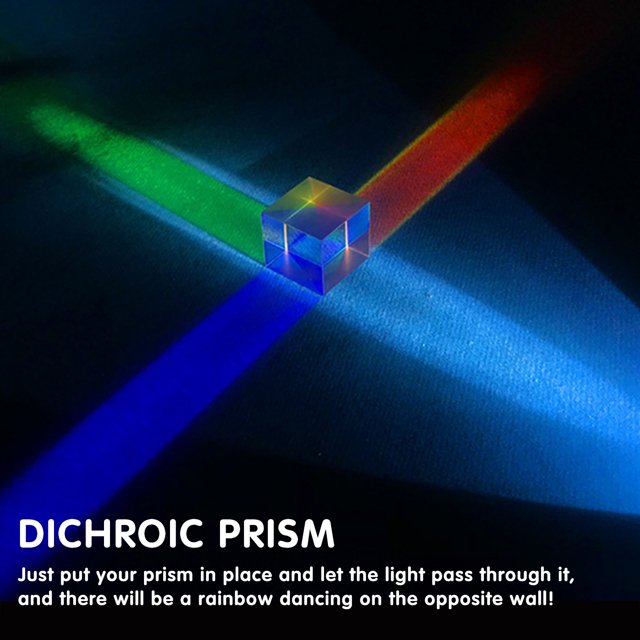 Prisma De Dispersión Rgb Prisma de vidrio combinador, regalo de física, prisma de cubo arcoíris para enseñar espectro de luz Sywqhk Para estrenar