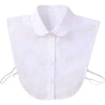 thumbnail image 2 of Camicover Fake Collar Detachable Half Shirt False Collar Solid Color Pointed Doll Peter Pan Blouse Dickey for Women Favors, 2 of 6