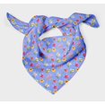 thumbnail image 3 of Bimba Blue Lily & Lotus Floral Pure Silk Printed Head Bandanas Summer Neck Wrap Scarf 40 x 40 Inches, 3 of 6