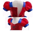 thumbnail image 3 of Kids Superhero Sparkling Patchwork Mesh Princess Dress, Girls' Bow Dress, Fluffys Skirts, 3 of 5