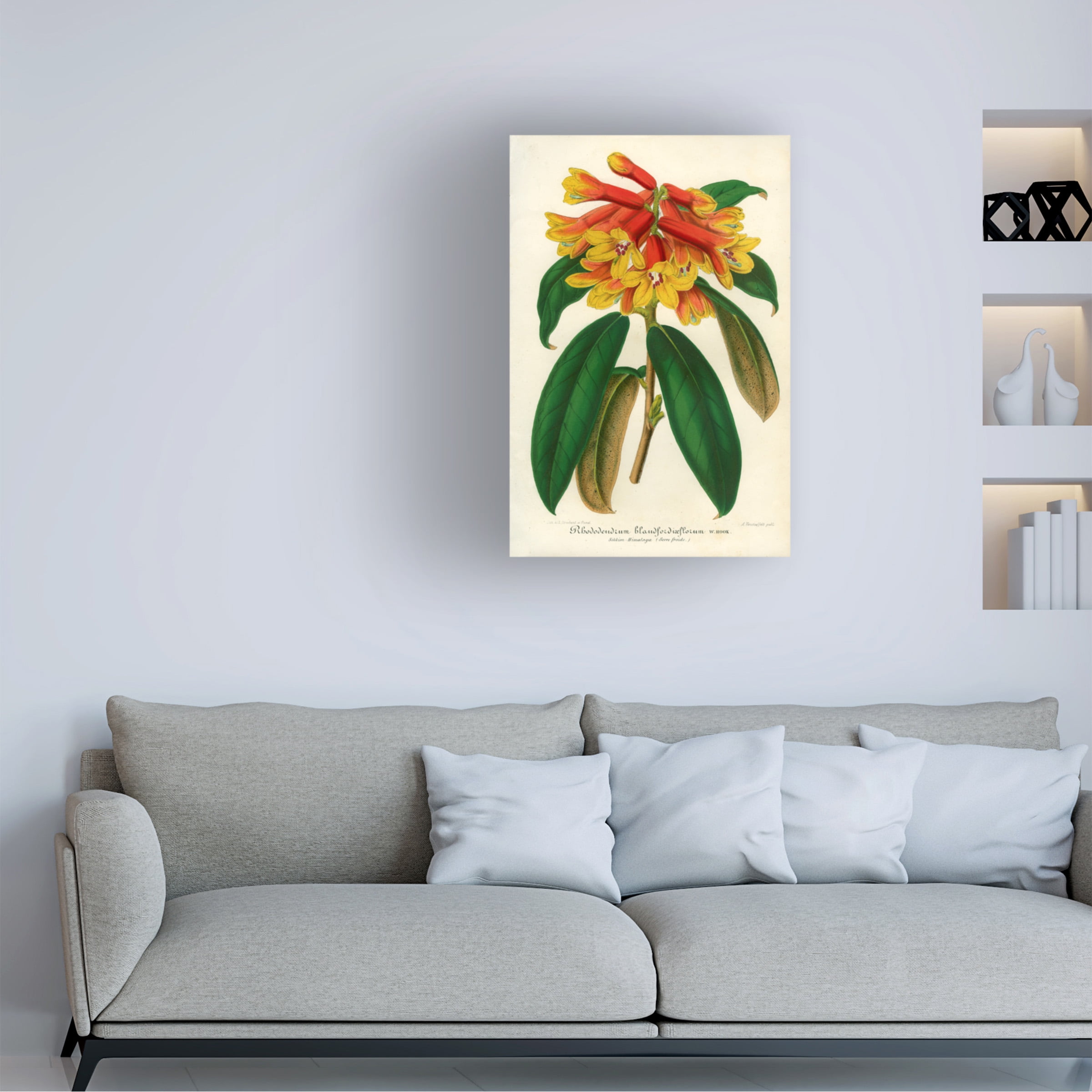 Trademark Fine Art Print Collection Orange Yellow Rhododendron Canvas Wall Art - 30x47
