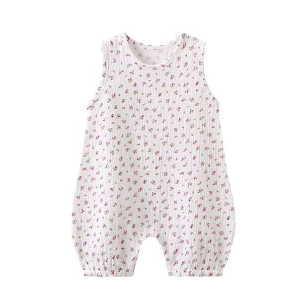 Vestido Corto de Verano Bebé sin Mangas Floral-Impresión Delgado Pijamas Camisa de Noche, Bebé Pijamas de Seda para Niñas
