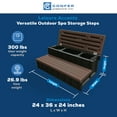 thumbnail image 2 of Confer Plastics Leisure Accents Outdoor Spa Hot Tub Storage Steps, Espresso, 2 of 7