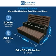 Confer Plastics Leisure Accents Outdoor Spa Hot Tub Storage Steps, Espresso