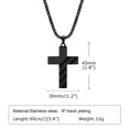 thumbnail image 7 of American Flag Cross Necklace for Men, Inspirational Bible Verse Pendant Patriotic Jewelry, Christian Religious Scriptures Faith Baptism First Communion Gifts, 24 Inches, 7 of 7