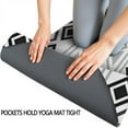 thumbnail image 3 of Boho Black and White Geometric Ethnic Pattern Hot Yoga Mat Towel Non Slip for Hot Yoga - Quick-Drying Yoga Mat Cover with 4 Corner Pockets with Travel Bag - Hot Yoga Towel Non Slip 70"x26", 3 of 6