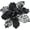 Black, variant on 12 pcs 6” Christmas Poinsettia Flower, Glitter Poinsettia Tree Ornaments, Silver Artificial Flower Decorating Wreath Garland, Great for Wedding Holiday and Home Decor, with Stems