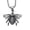 with chain, variant on Unisex Stainless Steel Non-mainstream Vintage Hip Hop Rock Insect Animal Moth Skeleton Pendant Necklace Gothic Punk Style