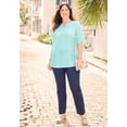 thumbnail image 3 of Catherines Women's Plus Size Eyelet Cinch Sleeve Top, 3 of 3