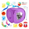thumbnail image 3 of 15Pcs Cat Toys Set Pet Interactive Toy Feather Toy Teaser, 3 of 8