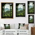 thumbnail image 4 of Designart "Window View of Japan Gardens I" Landscapes Framed Wall Art - Traditional Green Japan Entryway Framed Wall Art Print, 4 of 6