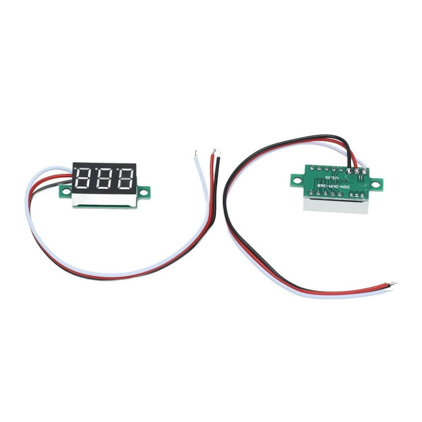 Mini medidor probador de voltaje, 2 piezas Mini voltímetro digital Voltímetro digital de CC Mini voltímetro digital Rendimiento de primer nivel