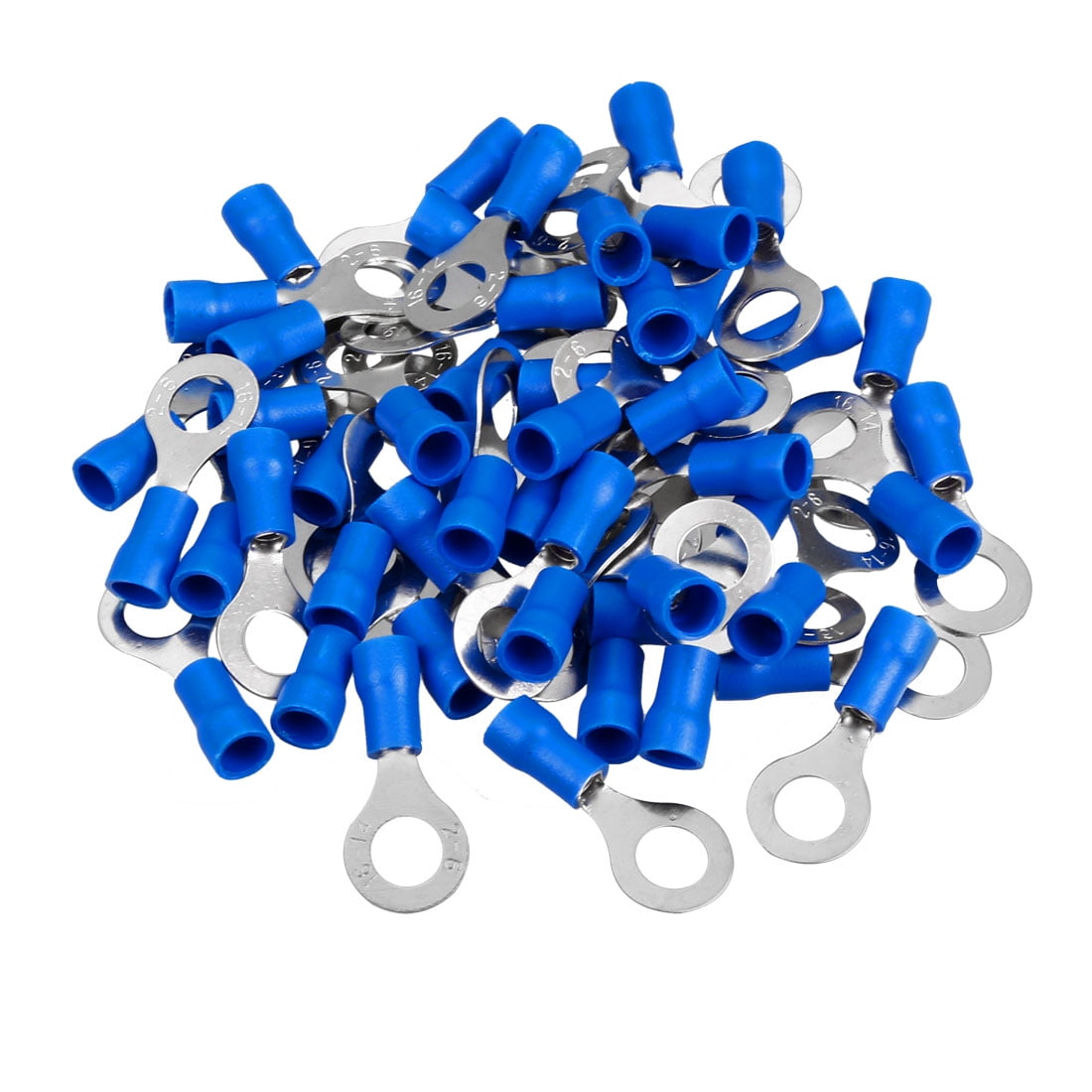 50pcs RV2-4S Pre Insulated Crimp Terminal Connector Blue for AWG 16-14 Wire 