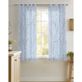 thumbnail image 4 of Blue Branches Sheer Curtains 39 Inch Length 2 Panels Set for Living Room/Bedroom, Vintage Art Farmhouse Kitchen Curtains with Grommet Semi-Sheer Curtains Drapes Voile Window Treatments 27.5"x39"x2, 4 of 7