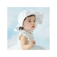 thumbnail image 3 of Toddler Baby Girls Outdoor Bucket Hats Kids Summer Sun Hat Beach Bonnet Cap Baby Sun Hat Outdoor Adjustable Beach Hat with Wide Brim White, 3 of 5