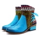 thumbnail image 5 of NECHOLOGY Botas Mujer Adulto Femenino Zapatos Botines para mujer Botas Botas Cremallera corta Tacón étnico Botas de mujer laterales para mujer (Blue, 9), 5 of 7