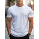 thumbnail image 3 of Camiseta de verano 100% algodón puro para hombre, de talla holgada, con estampado de letras PARIS, informal, cómoda, con cuello redondo y manga corta, 3 of 5