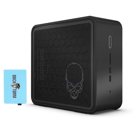 NUC KIT-9i7QNX1 Gaming & Business Mini Desktop Black (Intel i7-9750H 6-Core, 8GB RAM, 1TB m.2 SATA SSD, Intel UHD 630, WiFi, Bluetooth, 1xHDMI, SD Card, Win 10 Home) with Hub