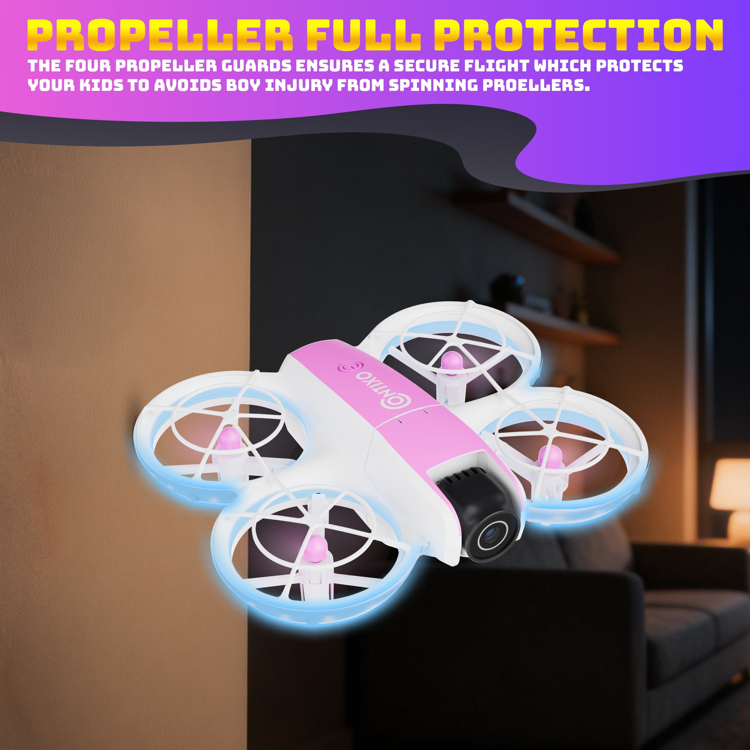 Contixo F15 Aerial Drone Skins w/ Remote Controller & Manual, Pink