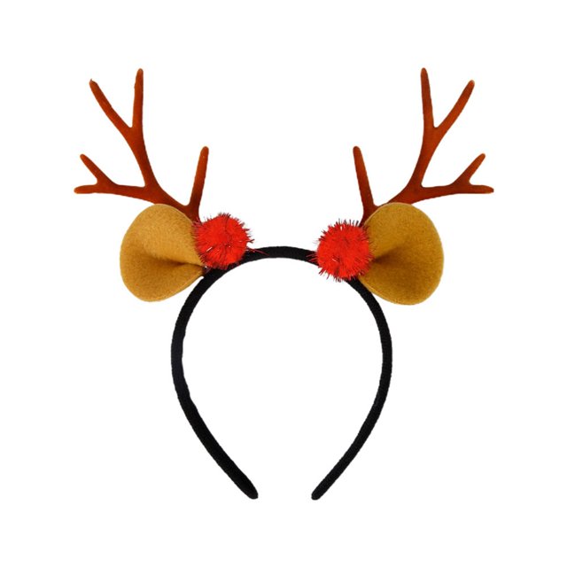 Diademas de reno Diadema navideña novedosa con orejas de reno Diadema con orejas de reno para accesorios de disfraces de fiesta navideña