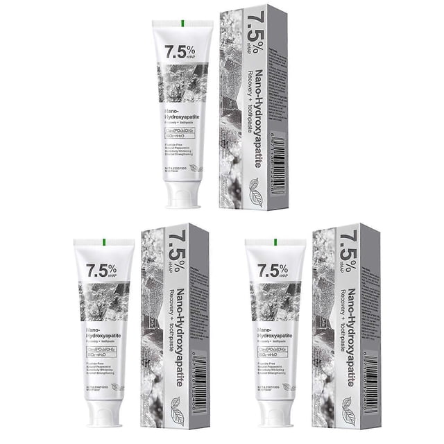 7.5% Nano-Hydroxyapatite Toothpaste Refreshing Breath Teeth Whitener For Home Travel