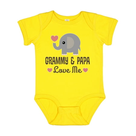 

Inktastic Grammy and Papa Love Me Grandchild Gift Baby Boy or Baby Girl Bodysuit