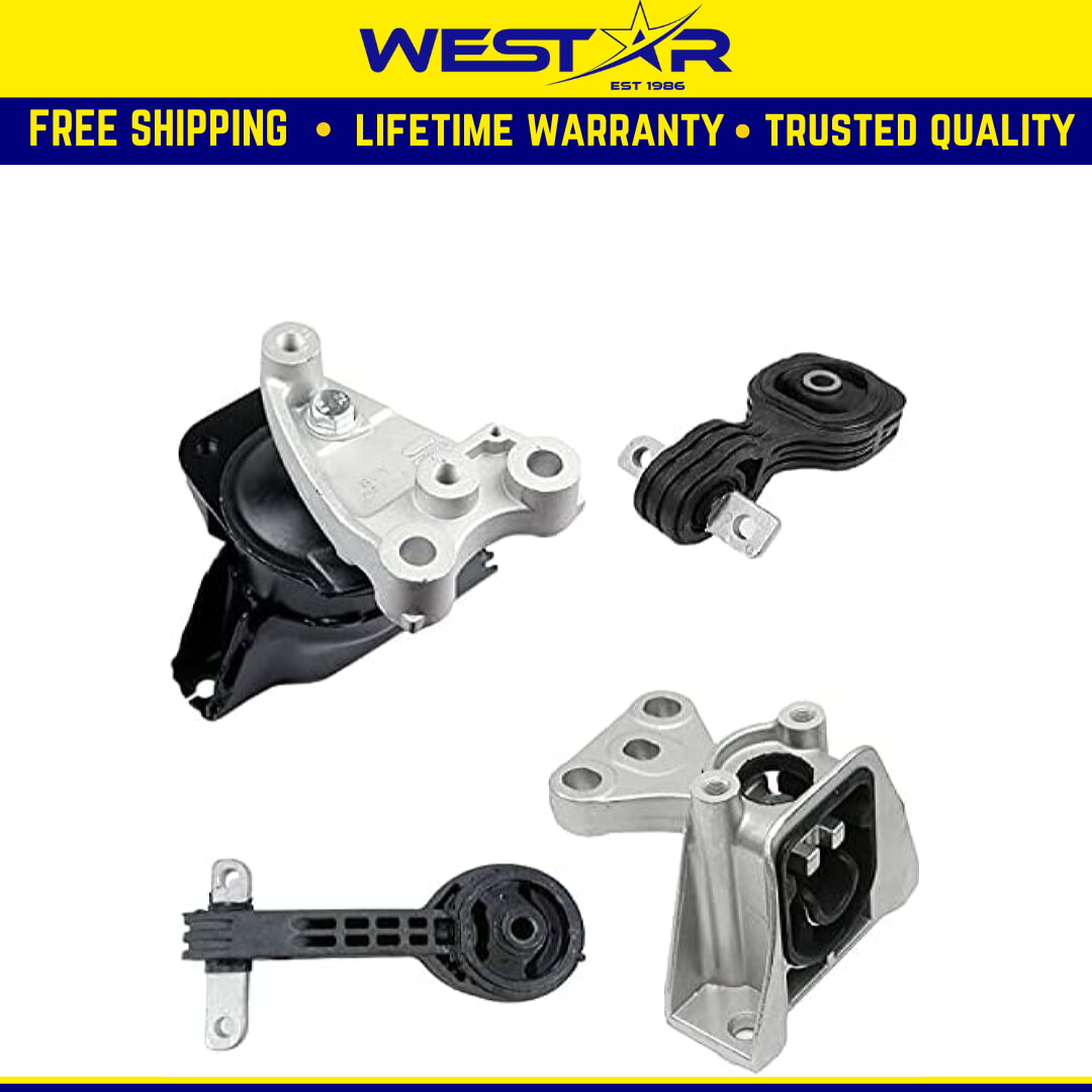 4-Piece Engine Motor Mount Set For 2006-2011 Honda Civic 1.8L Auto Transmission - Replaces A4534, A4543, A4530, A4546