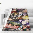 thumbnail image 1 of Manta de forro polar suave y acogedora de Demon Slayer, manta de franela cálida y ligera de felpa para niños, niñas y adultos, sofá cama, 1 of 7