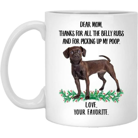 

Funny Saying Cheagle Choco Gifts For Dog Mom Thanks For The Belly Rubs Christmas 2022 Gifts White Mug 11oz