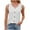 White, variant on UYISJ Summer Eyelet Tank Tops for Women Crew Neck Sleeveless Drawstring Shirts Button Casual Solid Color Tees