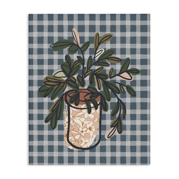 Stupell Industries Eclectic Conservatory Gardens on Plaid Canvas Art, 16 x 20, by Beki Marquardt