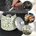 thumbnail image 4 of Yayeee Ashtray with Lid for Cigarette Smokeless Stainless Steel Home Ash Holder, Lush Greenery, 4 of 7