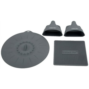 Instant Pot Electric Pressure Cooker Official Starter Accessories Set - Pair of Mini Mitts, Heat Resistant Mat/ Pot Holder, & Suction Sealing Lid