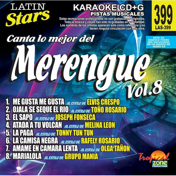 Karaoke Latin Stars 399 Merengue Vol.8