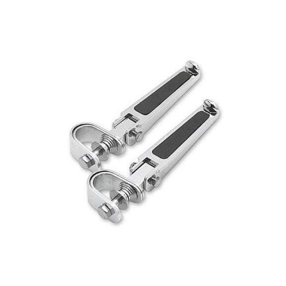 Drag Specialties 1904-1764 Foot Pegs with Rubber Inlay - U-Clamp (fits 1in.-1 1/4in. Tube)