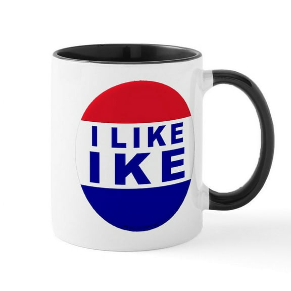 CafePress - I Like Ike Mugs - 11 oz Ceramic Mug - Novelty Coffee Tea Cup