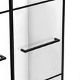 thumbnail image 5 of DreamLine Unidoor Madrid 58-58 1/2 in. W x 72 in. H Frameless Hinged Shower Door in Satin Black, 5 of 7