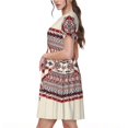 thumbnail image 2 of Vsdgher Mode Tatreez pour Femmes Été 2025 Décontracté Robes Midi Maxi Légères Manches Courtes Col Rond Robe de Plage, 2 of 6