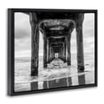 thumbnail image 3 of Stupell Industries Pier Structure in Perspective Black Framed Floater Canvas Wall Art, design by Jeff Poe Photography, 3 of 9