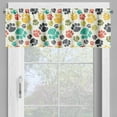 thumbnail image 4 of Ambesonne Dog Lover Valance & Curtain, Hand Drawn Paws, 55"x36", Multicolor, 4 of 7