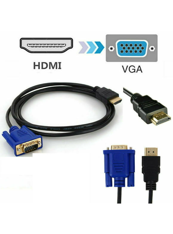 Simyoung 1.8M 6FT HDMI Male to VGA Video Converter Adapter Cable Cord for PC DVD 1080P HDTV